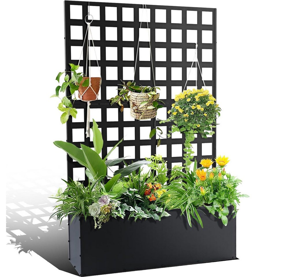 GarveeMore Hochbeet Metall-Pflanzkasten mit Spalier,mit Sichtschutz und Drainagelöchern, 180x118x30cm artenbox für den Außenbereich Hochbeet mit Spalier GarveeMore Hochbeet Metall-Pflanzkasten mit Spalier,mit Sichtschutz und Drainagelöchern, 180x118x30cm artenbox für den Außenbereich Hochbeet mit Spalier von GarveeMore