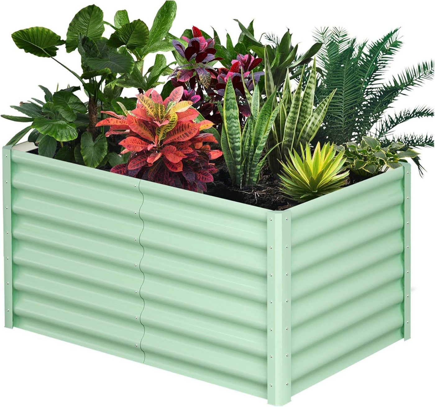 GarveeMore Hochbeet aus Metall, bodenloses Gartenbeet aus verzinktem Stahl, witterungsbeständig, BxTxH: 183 x 91 x 61cm GarveeMore Hochbeet aus Metall, bodenloses Gartenbeet aus verzinktem Stahl, witterungsbeständig, BxTxH: 183 x 91 x 61cm von GarveeMore