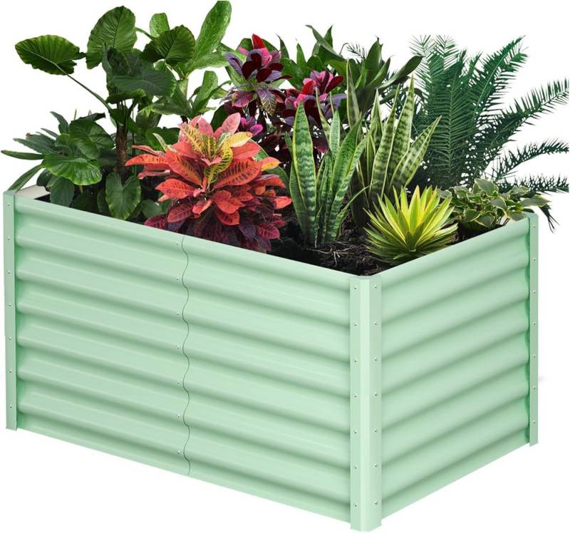 GarveeMore Hochbeet aus Metall, bodenloses Gartenbeet aus verzinktem Stahl, witterungsbeständig, BxTxH: 183 x 91 x 61cm GarveeMore Hochbeet aus Metall, bodenloses Gartenbeet aus verzinktem Stahl, witterungsbeständig, BxTxH: 183 x 91 x 61cm von GarveeMore