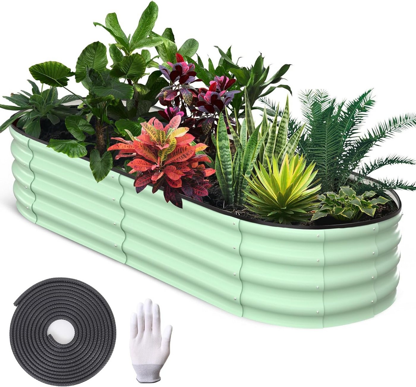 GarveeMore Hochbeet verzinktes,Metall-Gartenkasten für Gemüse,Blumen,Gummirand, Pflanzkübel-Hochkästen,Gartenkästen mit offenem Boden für Außenbereich GarveeMore Hochbeet verzinktes,Metall-Gartenkasten für Gemüse,Blumen,Gummirand, Pflanzkübel-Hochkästen,Gartenkästen mit offenem Boden für Außenbereich von GarveeMore