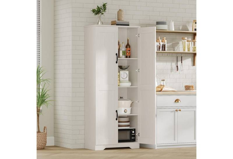 GarveeMore Hochschrank Küchenschrank mit 2 Türen und verstellbaren Einlegeböden,150x60x30CM Holzschrank für Badezimmer, Esszimmer, Wohnzimmer GarveeMore Hochschrank Küchenschrank mit 2 Türen und verstellbaren Einlegeböden,150x60x30CM Holzschrank für Badezimmer, Esszimmer, Wohnzimmer von GarveeMore