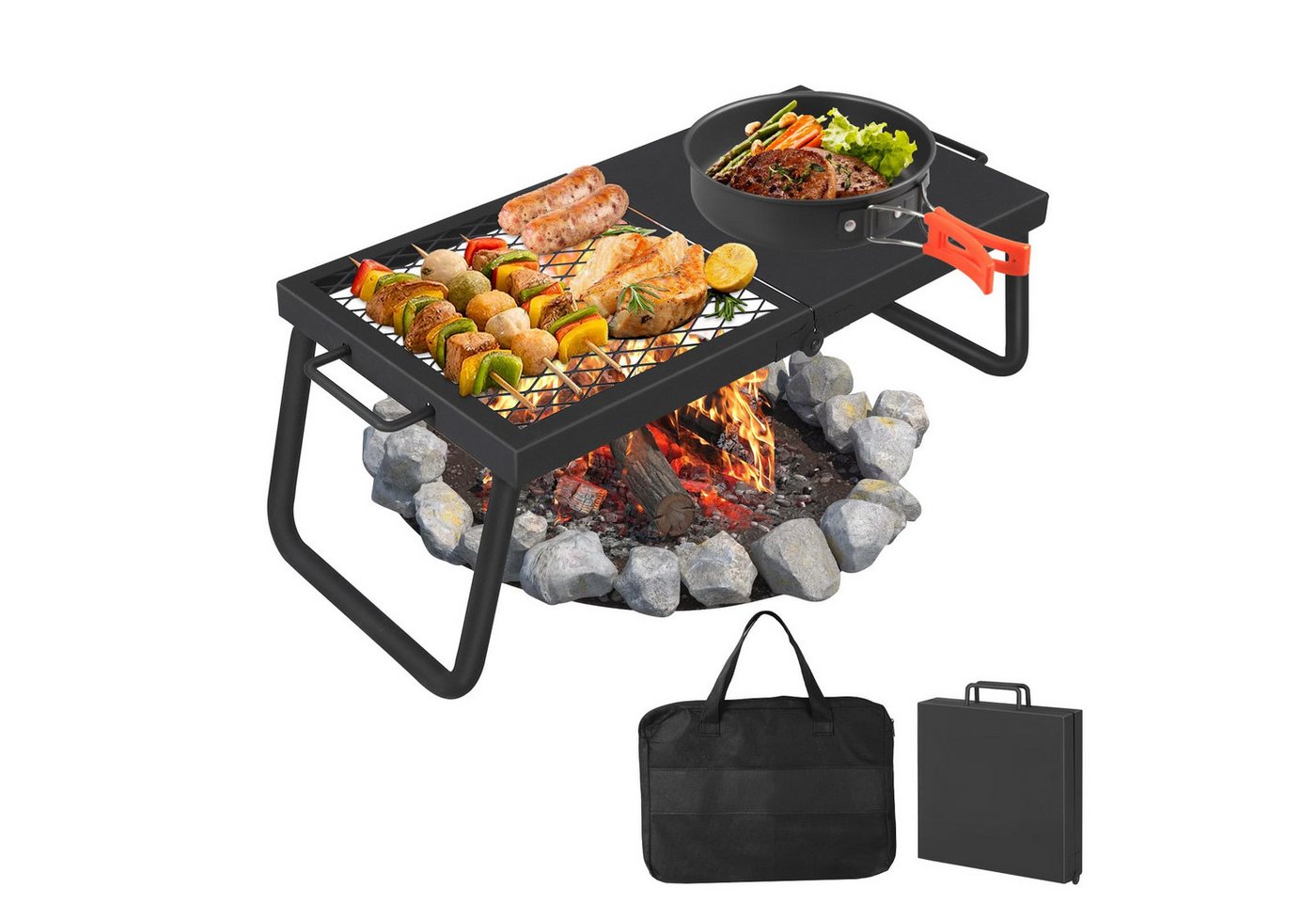 GarveeMore Holzkohlegrill Faltbares Lagerfeuer Grill Lagerfeuer Kochgeräte GarveeMore Holzkohlegrill Faltbares Lagerfeuer Grill Lagerfeuer Kochgeräte von GarveeMore