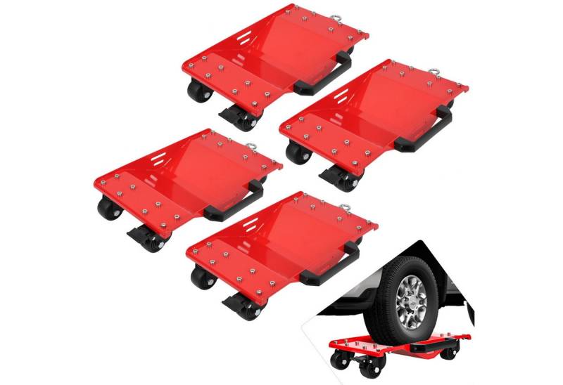 GarveeMore Hubwagen, (4 St), Auto Dolly Abschlepphaken 8000LBS Seitenleiste Griffe von GarveeMore