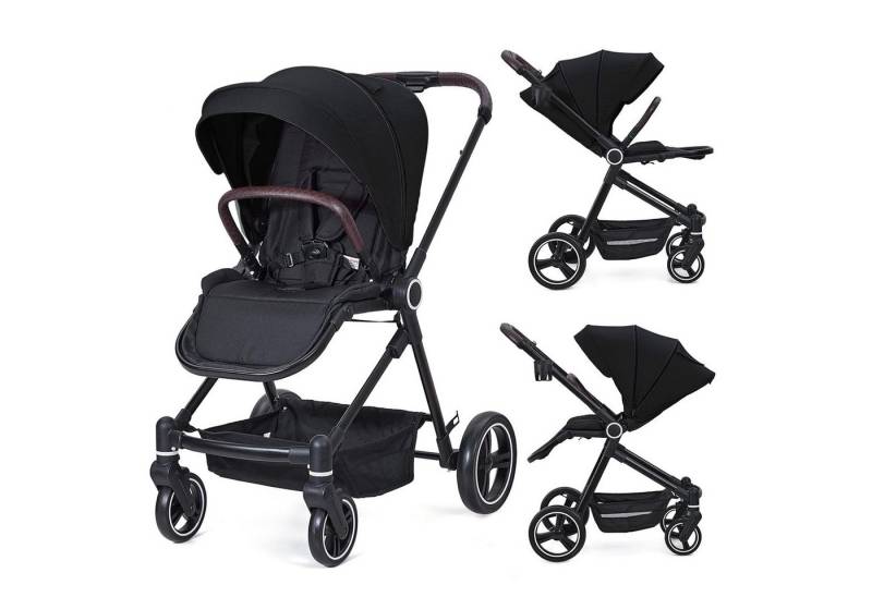 GarveeMore Kinder-Buggy Faltbarer mit umkehrbarer Rückenlehne,Aufbewahrungskorb, mit verstellbarer Fußstütze und Verdeck, Becherhalter GarveeMore Kinder-Buggy Faltbarer mit umkehrbarer Rückenlehne,Aufbewahrungskorb, mit verstellbarer Fußstütze und Verdeck, Becherhalter von GarveeMore