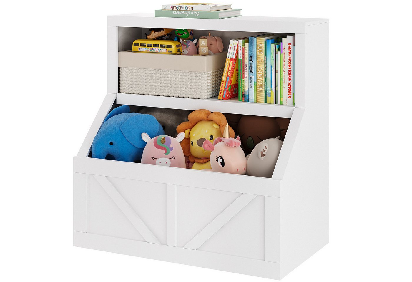 GarveeMore Kinderregal Bücherregal Kinder Spielzeugregal 80x42x81cm von GarveeMore