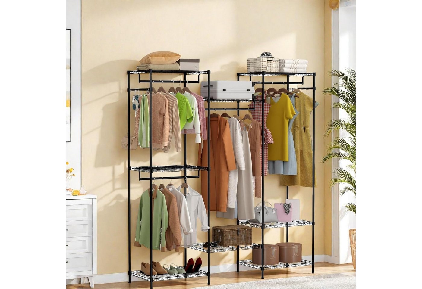GarveeMore Kleiderständer Hangende Kleidungshalter, Schrank verstellbarer Kleidungshalter von GarveeMore