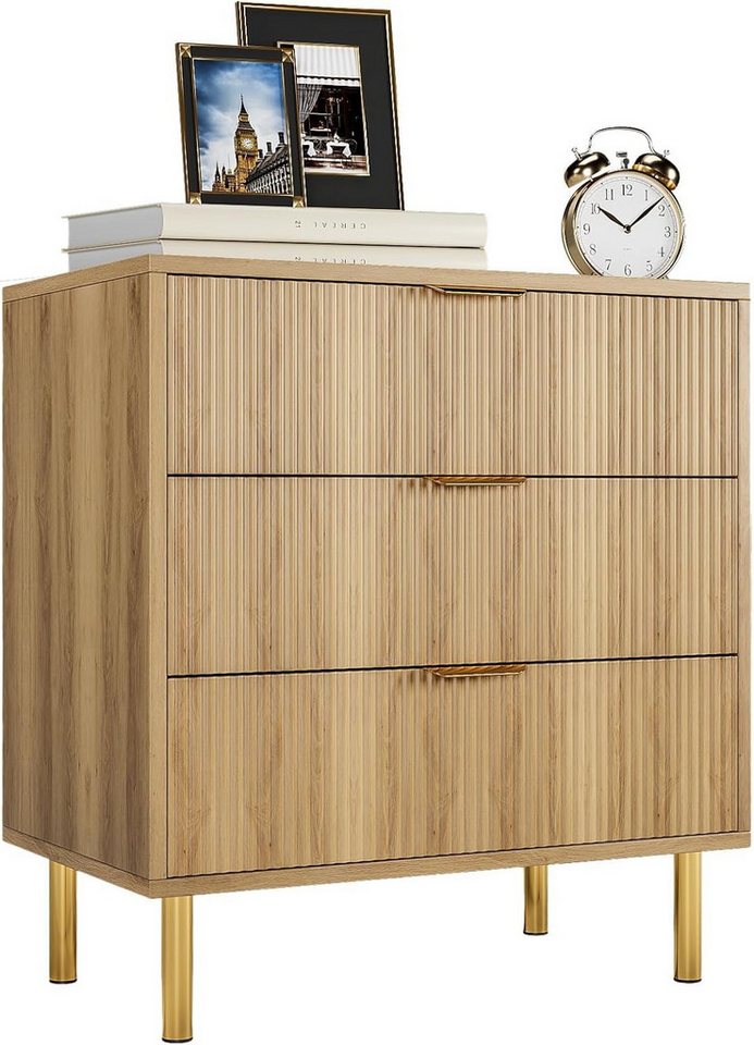 GarveeMore Kommode 3 Schublade Kommode für Schlafzimmer with Gold Griff und Schublade GarveeMore Kommode 3 Schublade Kommode für Schlafzimmer with Gold Griff und Schublade von GarveeMore