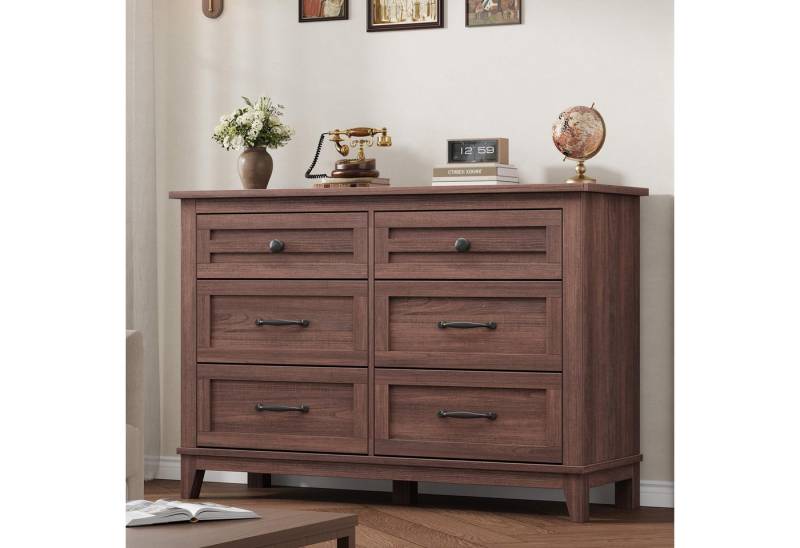 GarveeMore Kommode Großer Holzschrank mit 6 Schubladen GarveeMore Kommode Großer Holzschrank mit 6 Schubladen von GarveeMore