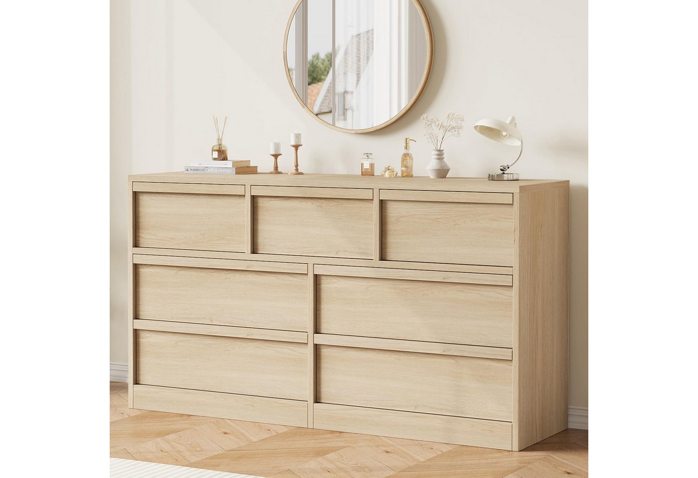 GarveeMore Kommode Holzkommode mit großem Stauraum von GarveeMore