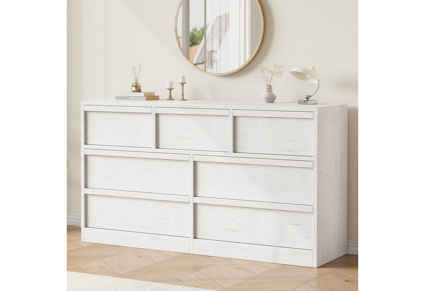 GarveeMore Kommode Holzkommode mit großem Stauraum von GarveeMore