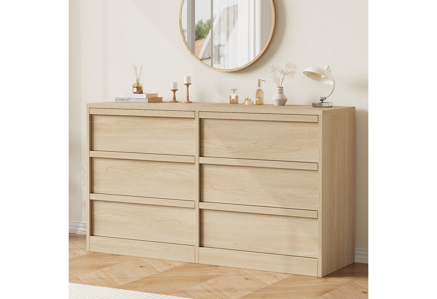 GarveeMore Kommode Holzkommode mit großem Stauraum GarveeMore Kommode Holzkommode mit großem Stauraum von GarveeMore