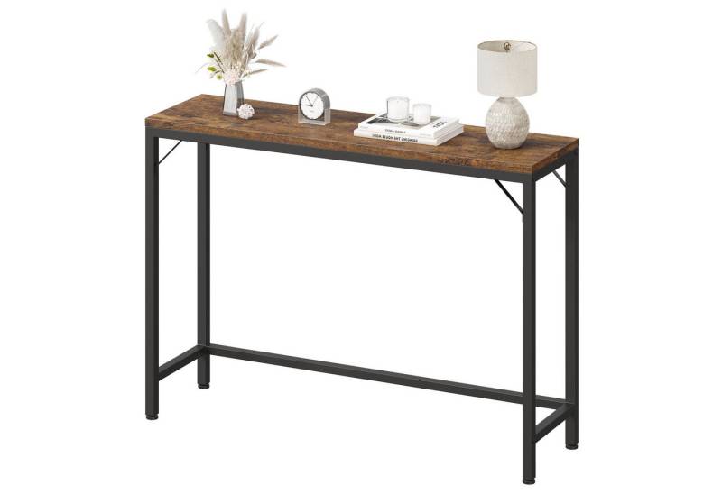 GarveeMore Konsolentisch,105x30x81cm, Schmaler Beistelltisch,Flurtisch,Kleiner Ausstellungstisch,Sofatisch von GarveeMore