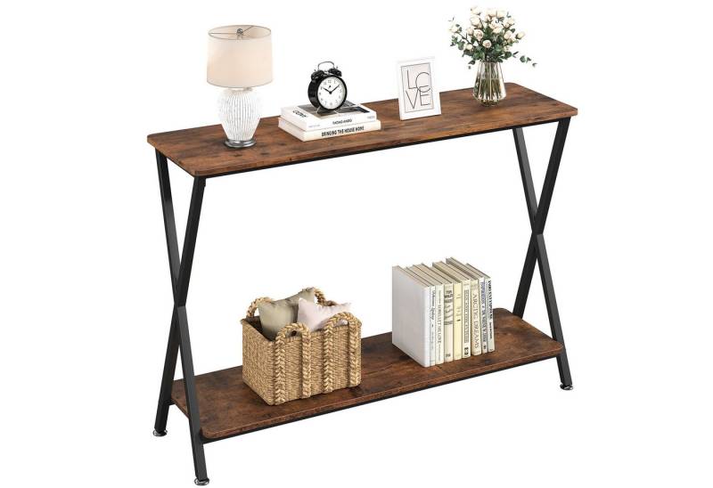 GarveeMore Konsolentisch,Beistelltisch mit 1 regal,Retro-Stil,105x30x81cm GarveeMore Konsolentisch,Beistelltisch mit 1 regal,Retro-Stil,105x30x81cm von GarveeMore