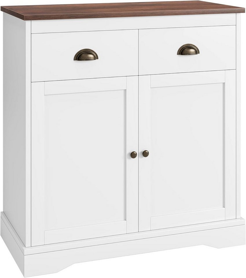 GarveeMore Küchenbuffet mit 2 Türen und 2 Schubladen,Kaffeebarschrank aus Holz mit Stauraum vielseitige Küchen-Sideboard für Esszimmer, Wohnzimmer,80x40x90cm GarveeMore Küchenbuffet mit 2 Türen und 2 Schubladen,Kaffeebarschrank aus Holz mit Stauraum vielseitige Küchen-Sideboard für Esszimmer, Wohnzimmer,80x40x90cm von GarveeMore
