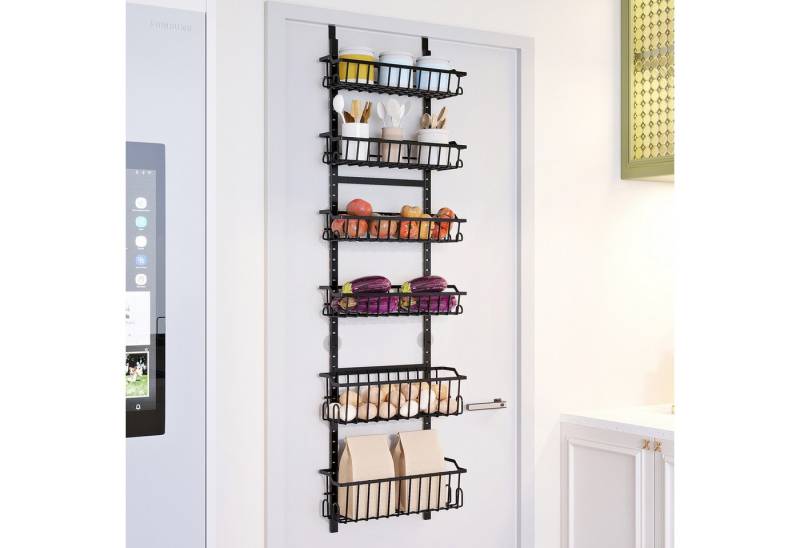 GarveeMore Küchenregal Hängender Organizer an der Tür, Abnehmbarem Korb,6-stufiger GarveeMore Küchenregal Hängender Organizer an der Tür, Abnehmbarem Korb,6-stufiger von GarveeMore