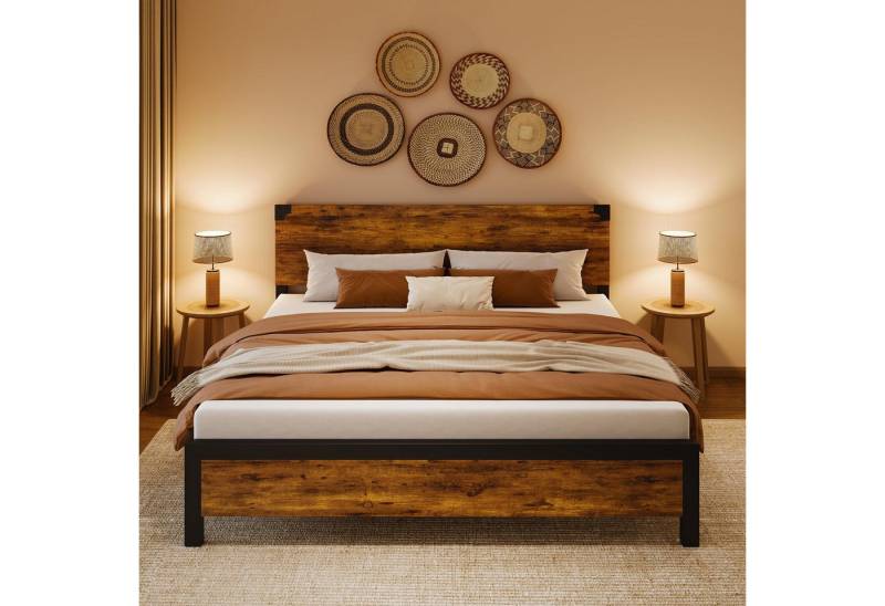 GarveeMore Metallbett King-Size-Bettrahmen mit Unterbettlager und Metallbeinen von GarveeMore