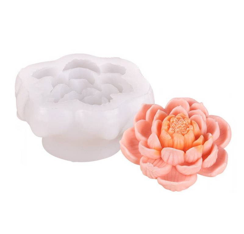 GarveeMore Modellierwerkzeug 3D Lotus Silikonformen, Blumen Silikonformen für Cupcake Schokolade von GarveeMore