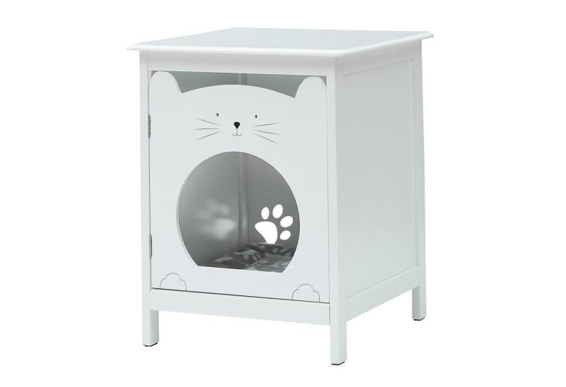 GarveeMore Nachttisch Katzenhaus, Nachttisch,2-in-1-Design für ein gemütliches Zuhause von GarveeMore