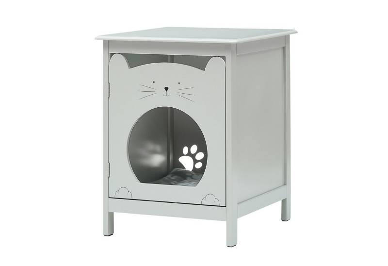 GarveeMore Nachttisch Katzenhaus, Nachttisch,2-in-1-Design für ein gemütliches Zuhause von GarveeMore