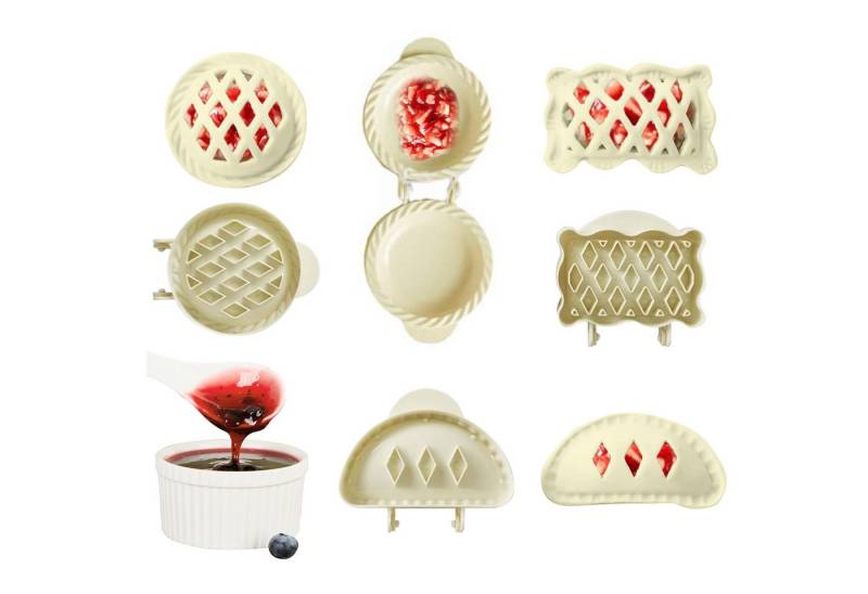 GarveeMore Obstkuchenform 3 Stück Mini Pie Form, Teig Press Weihnachtsbackform von GarveeMore