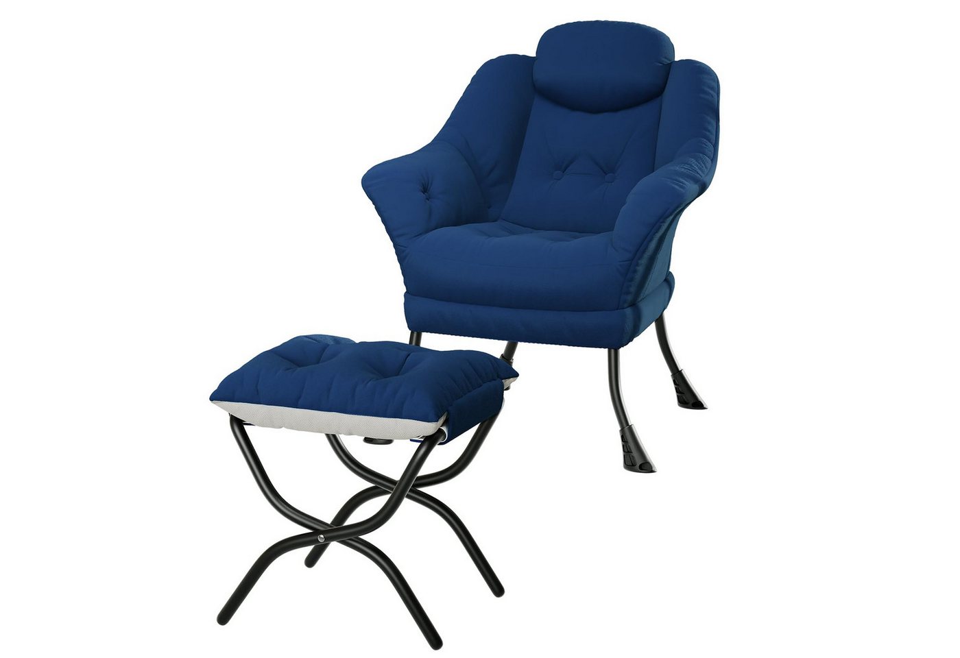 GarveeMore Ohrensessel Relaxsessel mit Hocker Ohrensessel Polstersessel Faulsessel von GarveeMore