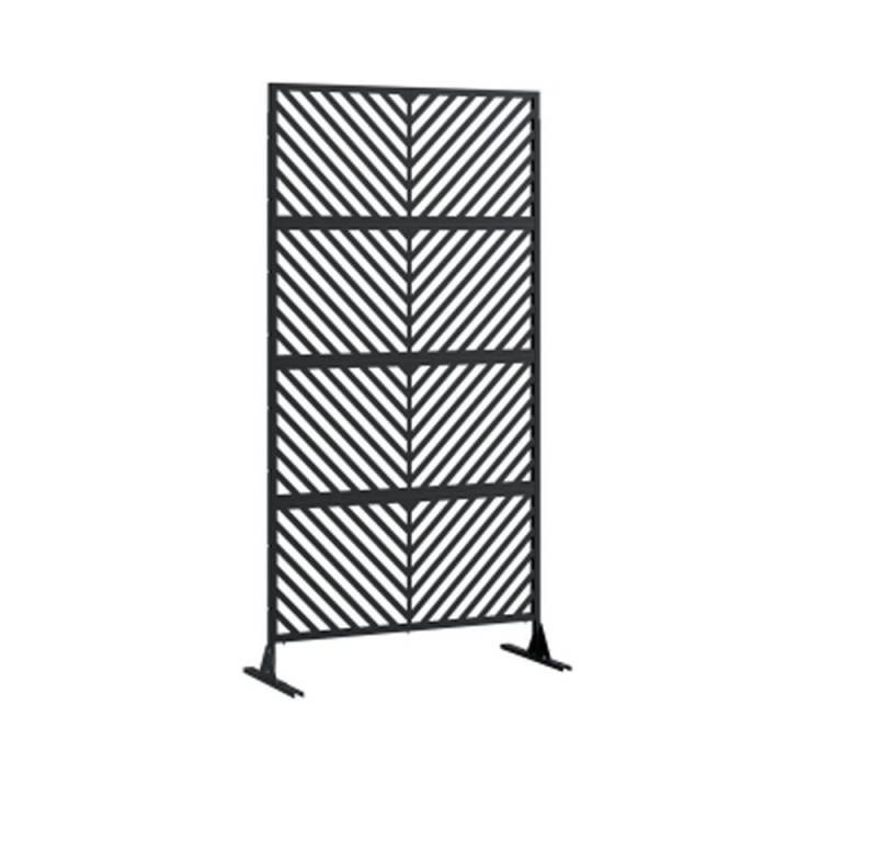 GarveeMore Paravent 72" H × 40" W Metall Datenschutz Bildschirm freistehend für Balkon von GarveeMore