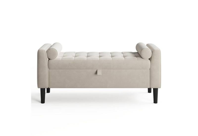 GarveeMore Polsterbank Polsterbank mit Stauraum Flurbank Sitzbank,Samt 118x43x64cm von GarveeMore