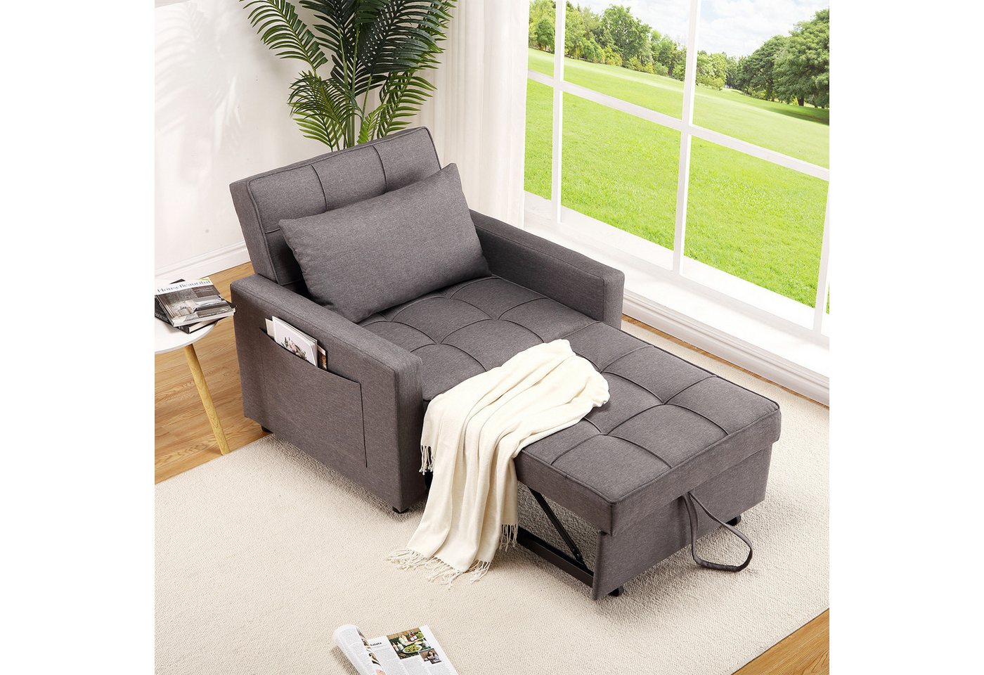 GarveeMore Schlafsofa 3-In-1 Bettsofa mit Schlaffunktion Faltbares Einzelsofa Klappsofa GarveeMore Schlafsofa 3-In-1 Bettsofa mit Schlaffunktion Faltbares Einzelsofa Klappsofa von GarveeMore