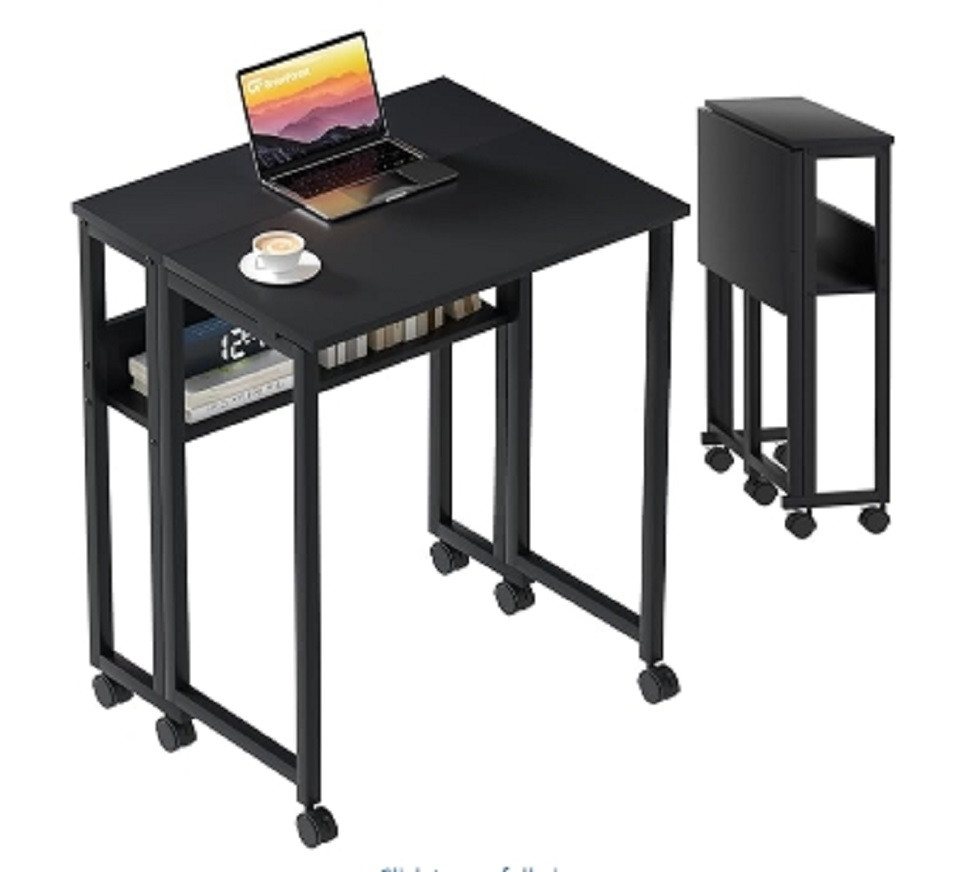 GarveeMore Schreibtisch Klappbarer mit Spanplattenplatte und Metallgestell,platzsparend, tragbarer Computertisch,kleiner tisch für Schlafzimmer,Wohnzimmer GarveeMore Schreibtisch Klappbarer mit Spanplattenplatte und Metallgestell,platzsparend, tragbarer Computertisch,kleiner tisch für Schlafzimmer,Wohnzimmer von GarveeMore