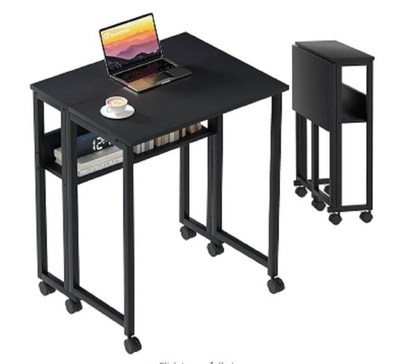 GarveeMore Schreibtisch Klappbarer mit Spanplattenplatte und Metallgestell,platzsparend, tragbarer Computertisch,kleiner tisch für Schlafzimmer,Wohnzimmer GarveeMore Schreibtisch Klappbarer mit Spanplattenplatte und Metallgestell,platzsparend, tragbarer Computertisch,kleiner tisch für Schlafzimmer,Wohnzimmer von GarveeMore