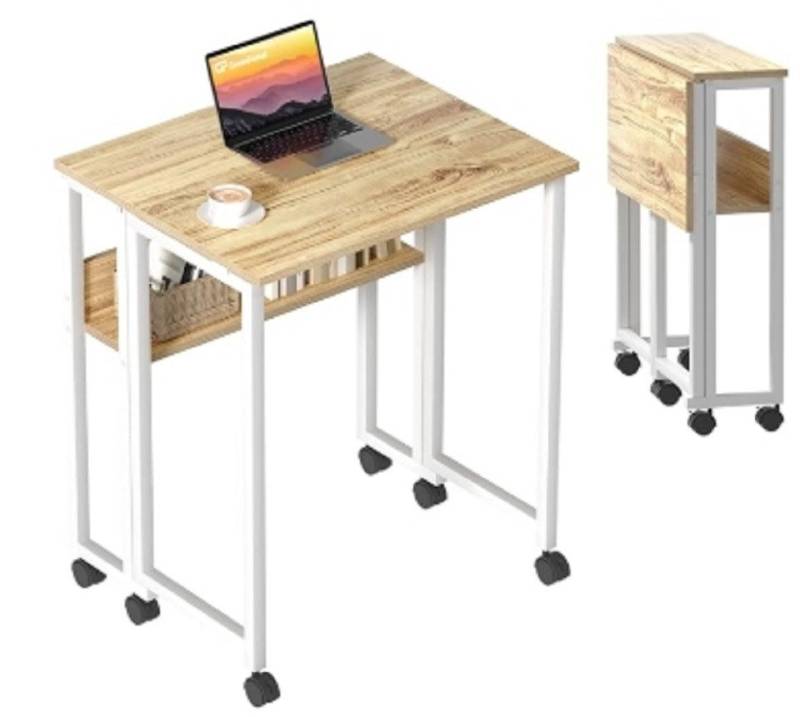 GarveeMore Schreibtisch Klappbarer mit Spanplattenplatte und Metallgestell,platzsparend, tragbarer Computertisch,kleiner tisch für Schlafzimmer,Wohnzimmer GarveeMore Schreibtisch Klappbarer mit Spanplattenplatte und Metallgestell,platzsparend, tragbarer Computertisch,kleiner tisch für Schlafzimmer,Wohnzimmer von GarveeMore