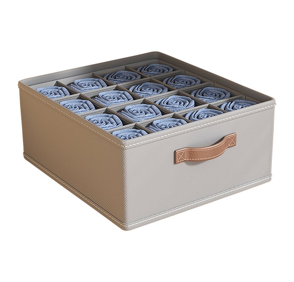 GarveeMore Schubladenbox 16Raster Sockenschubladen-Organisator Trennwand faltbare Aufbewahrungs, Multifunktionale Schrank-Organizer für die Aufbewahrung von Unterwäsch GarveeMore Schubladenbox 16Raster Sockenschubladen-Organisator Trennwand faltbare Aufbewahrungs, Multifunktionale Schrank-Organizer für die Aufbewahrung von Unterwäsch von GarveeMore