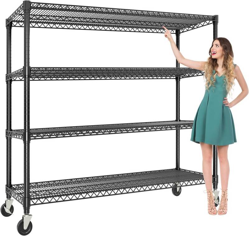 GarveeMore Schwerlastregal 1500 Kg Rollregal, Metallregal Mit Rädern Und Füßen,Verstellbares GarveeMore Schwerlastregal 1500 Kg Rollregal, Metallregal Mit Rädern Und Füßen,Verstellbares von GarveeMore