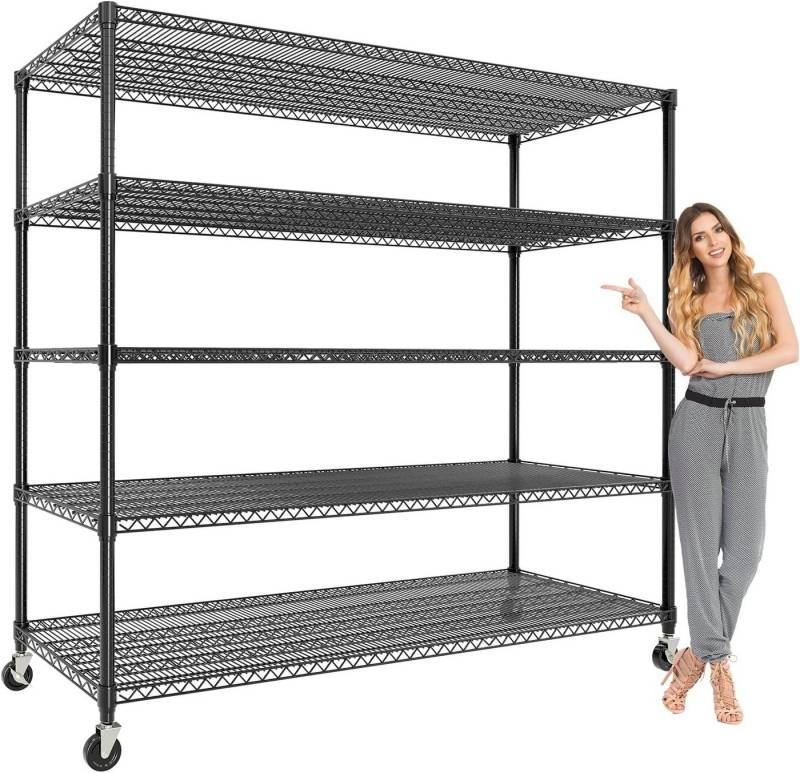 GarveeMore Schwerlastregal 1500 Kg Rollregal, Metallregal Mit Rädern Und Füßen,Verstellbares GarveeMore Schwerlastregal 1500 Kg Rollregal, Metallregal Mit Rädern Und Füßen,Verstellbares von GarveeMore