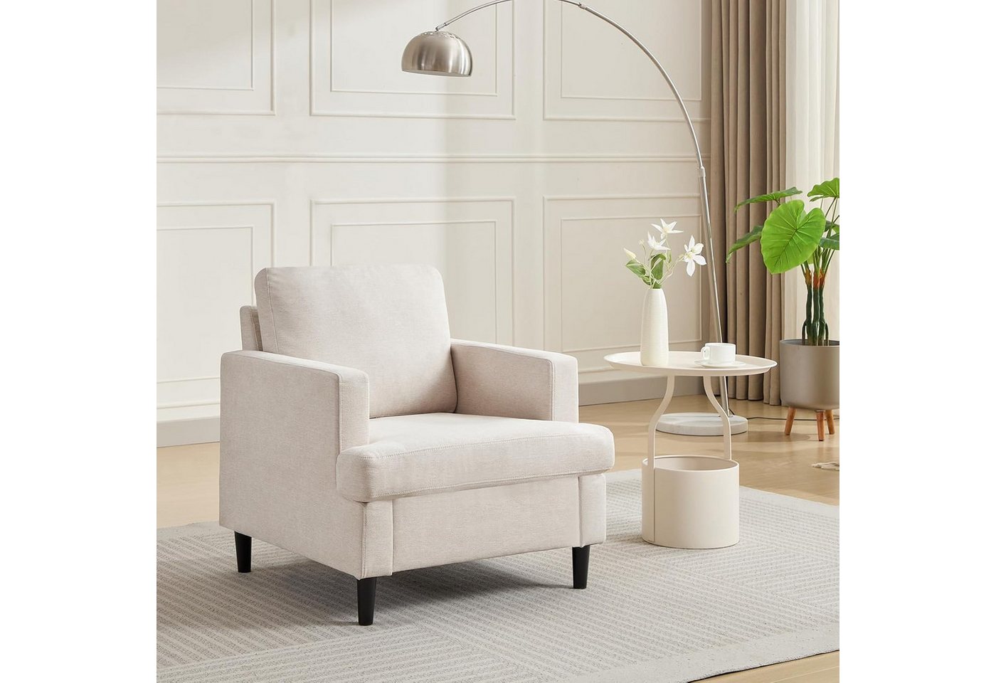 GarveeMore Sessel Einzelsessel mit Massivholz Rahmen und Füßen, Einem Schwamm Hoher 80CM, mit Relaxfunktion GarveeMore Sessel Einzelsessel mit Massivholz Rahmen und Füßen, Einem Schwamm Hoher 80CM, mit Relaxfunktion von GarveeMore