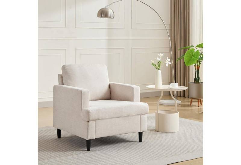 GarveeMore Sessel Einzelsessel mit Massivholz Rahmen und Füßen, Einem Schwamm Hoher 80CM, mit Relaxfunktion von GarveeMore