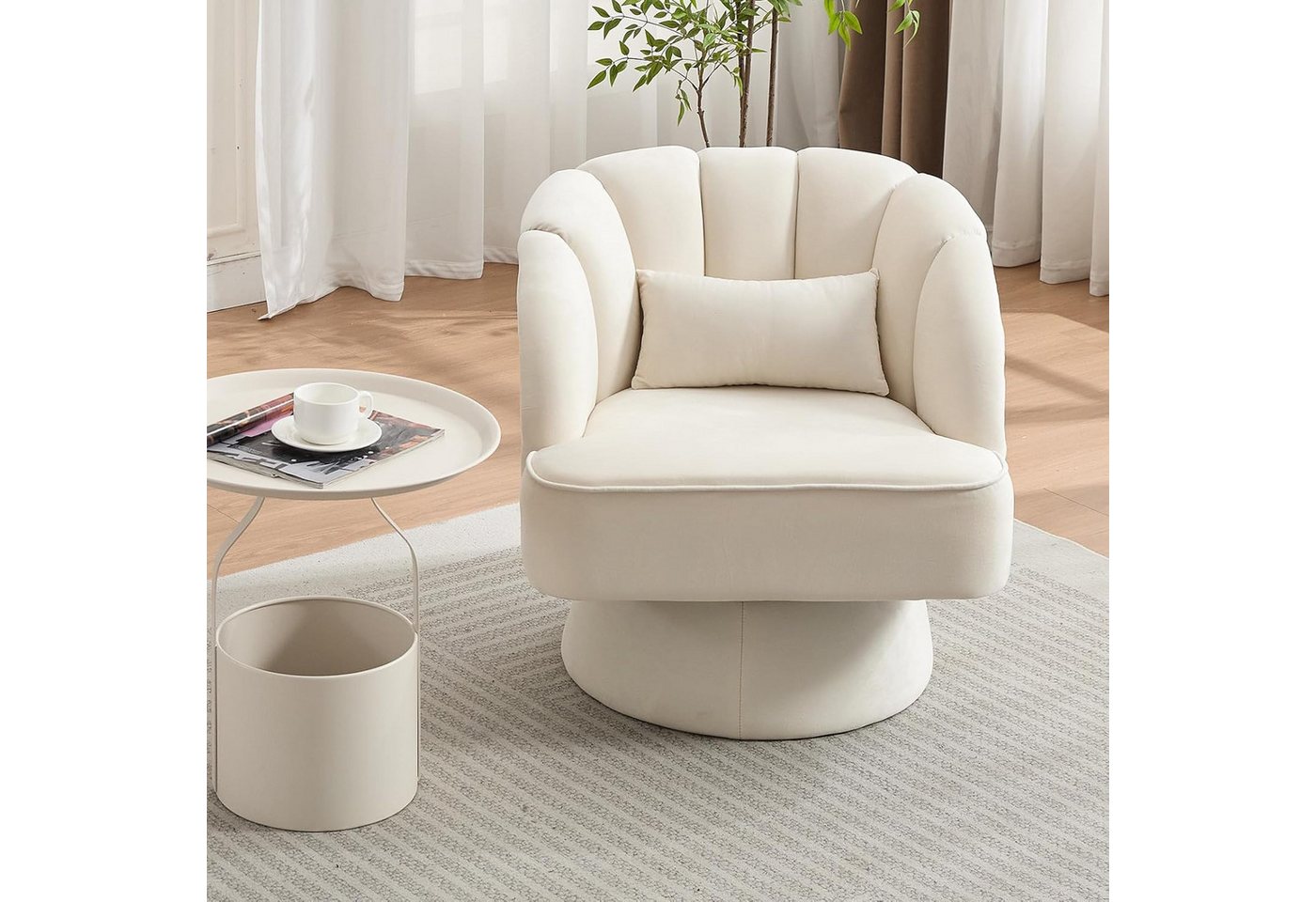 GarveeMore Sessel Sessel mit 360 Grad drehbare Kuscheltonnen-Akzentsofasessel, Samtbezug,Armlehnensessel,Polstersessel,Akzentstul GarveeMore Sessel Sessel mit 360 Grad drehbare Kuscheltonnen-Akzentsofasessel, Samtbezug,Armlehnensessel,Polstersessel,Akzentstul von GarveeMore