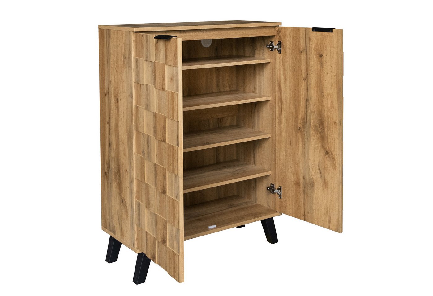 GarveeMore Sideboard Sideboard, Moderner Schuhschrank, mit 5 Fächern,Maße 80,5x35x109,5 cm,Verstellbare Einlegeböden von GarveeMore