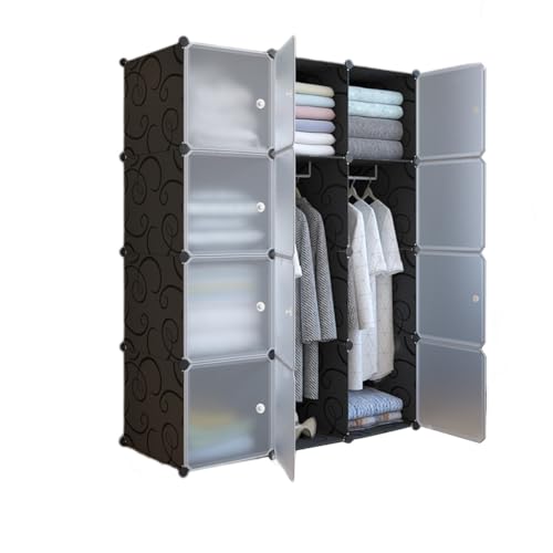 GarveeMore Steckregal Würfelförmiges Aufbewahrungsregal Regalsystem Würfelregal Kleiderschrank Modulares Gitterregal Für Schuhe, Bücher, Wohnzimmer, Schlafzimmer von GarveeMore