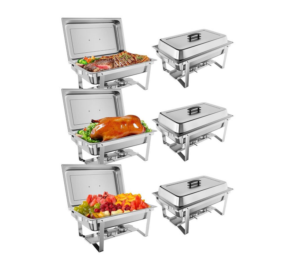 GarveeMore Stövchen Chafing Geschirr für Buffet Set Chafers und Buffet Warmer Sets von GarveeMore