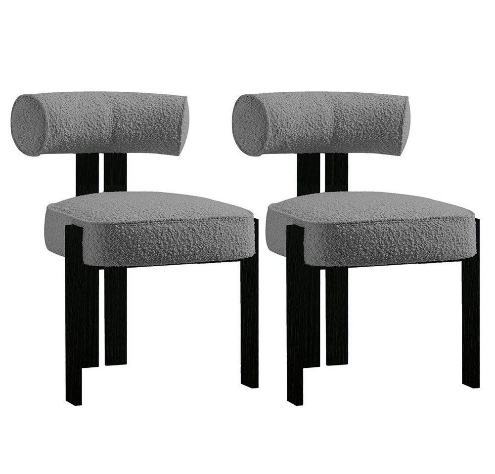 GarveeMore Stuhl Esszimmerstühle Runde Boucle Stühle Polsterstuhl mit Holzgestell, 1 Set bequeme Küchenstühl mit ergonomisch geschwungener Rückenlehne GarveeMore Stuhl Esszimmerstühle Runde Boucle Stühle Polsterstuhl mit Holzgestell, 1 Set bequeme Küchenstühl mit ergonomisch geschwungener Rückenlehne von GarveeMore