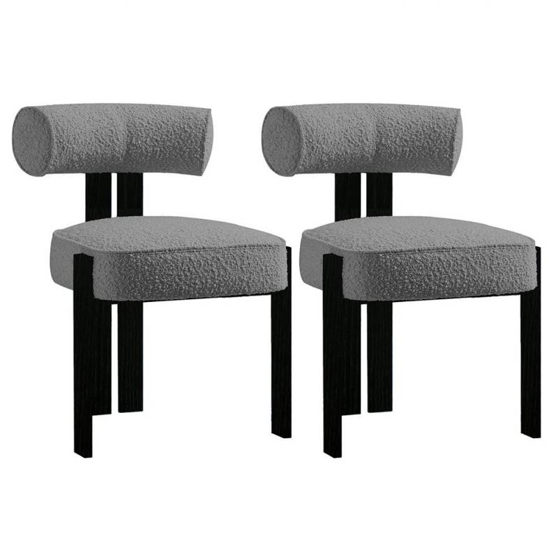 GarveeMore Stuhl Esszimmerstühle Runde Boucle Stühle Polsterstuhl mit Holzgestell, 1 Set bequeme Küchenstühl mit ergonomisch geschwungener Rückenlehne GarveeMore Stuhl Esszimmerstühle Runde Boucle Stühle Polsterstuhl mit Holzgestell, 1 Set bequeme Küchenstühl mit ergonomisch geschwungener Rückenlehne von GarveeMore