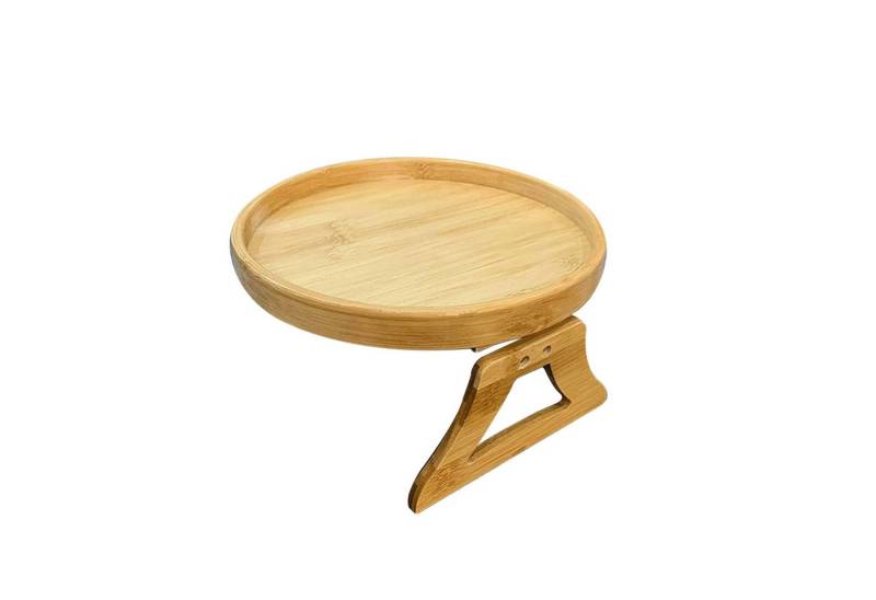 GarveeMore Tablett Natürliches Bambus Sofa-Armlehne Tablett Platz Ansteckbares Tablett, Sofa-Armlehne Ansteckbares Tablett Praktisches Tv Snack Tablett von GarveeMore