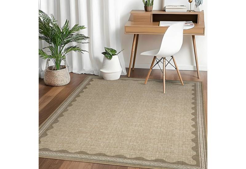 GarveeMore Teppich Doora, rechteckig, Höhe: 7 mm, mit besonders weichem Flor, Kurzflor, modern, wellenförmiger Bordüre GarveeMore Teppich Doora, rechteckig, Höhe: 7 mm, mit besonders weichem Flor, Kurzflor, modern, wellenförmiger Bordüre von GarveeMore
