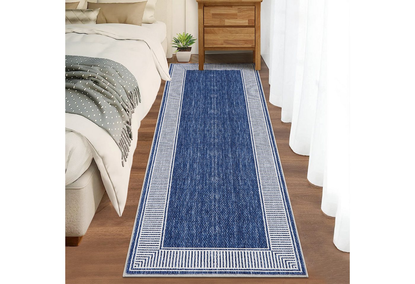 GarveeMore Teppich, rechteckig, Höhe: 7 mm, Moderner Teppich mit geometrischem Bordüren- und Eckdesign GarveeMore Teppich, rechteckig, Höhe: 7 mm, Moderner Teppich mit geometrischem Bordüren- und Eckdesign von GarveeMore