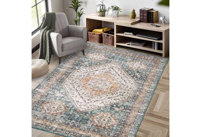 GarveeMore Teppich Waschbarer Vintage-Bohème-Teppich in Kaschmir-Nachbildung, 80x150cm von GarveeMore