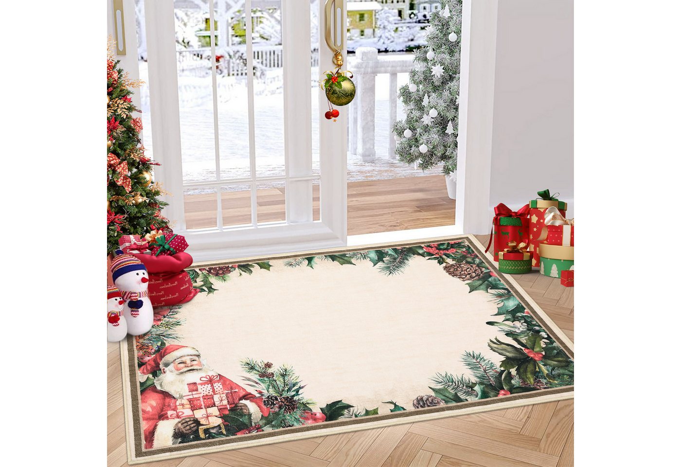 GarveeMore Teppich Weihnachten Wohnzimmer Waschbar Weihnachtsteppich GarveeMore Teppich Weihnachten Wohnzimmer Waschbar Weihnachtsteppich von GarveeMore