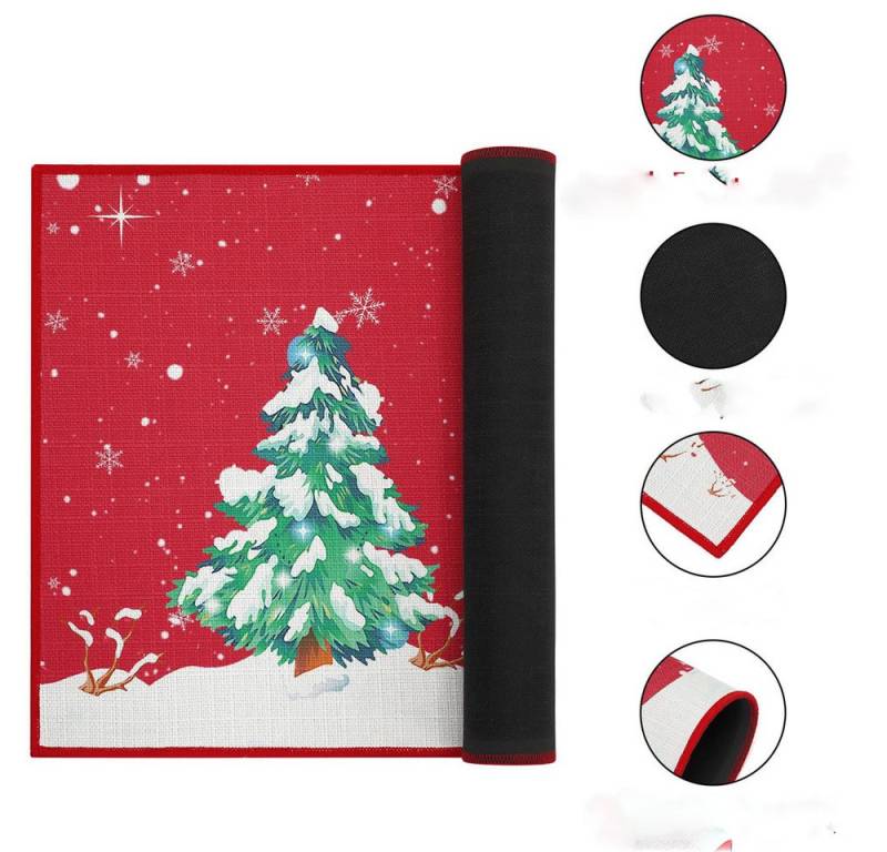 GarveeMore Teppich Weihnachts Türmatten waschbar rutschfester Weihnachtsteppich GarveeMore Teppich Weihnachts Türmatten waschbar rutschfester Weihnachtsteppich von GarveeMore