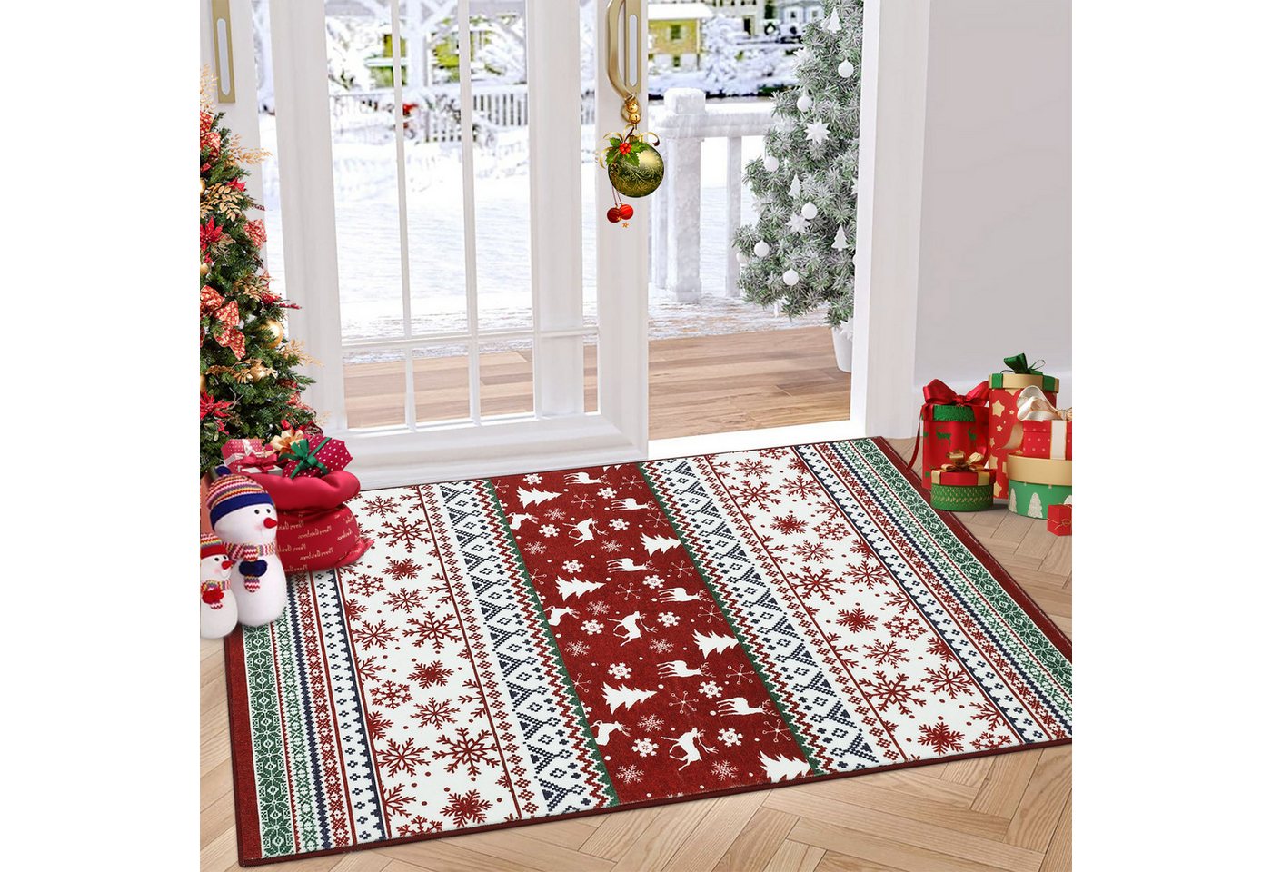 GarveeMore Teppich Wohnzimmer Weihnachtsteppich Waschbar rutschfest Weihnachtsdeko Carpet GarveeMore Teppich Wohnzimmer Weihnachtsteppich Waschbar rutschfest Weihnachtsdeko Carpet von GarveeMore
