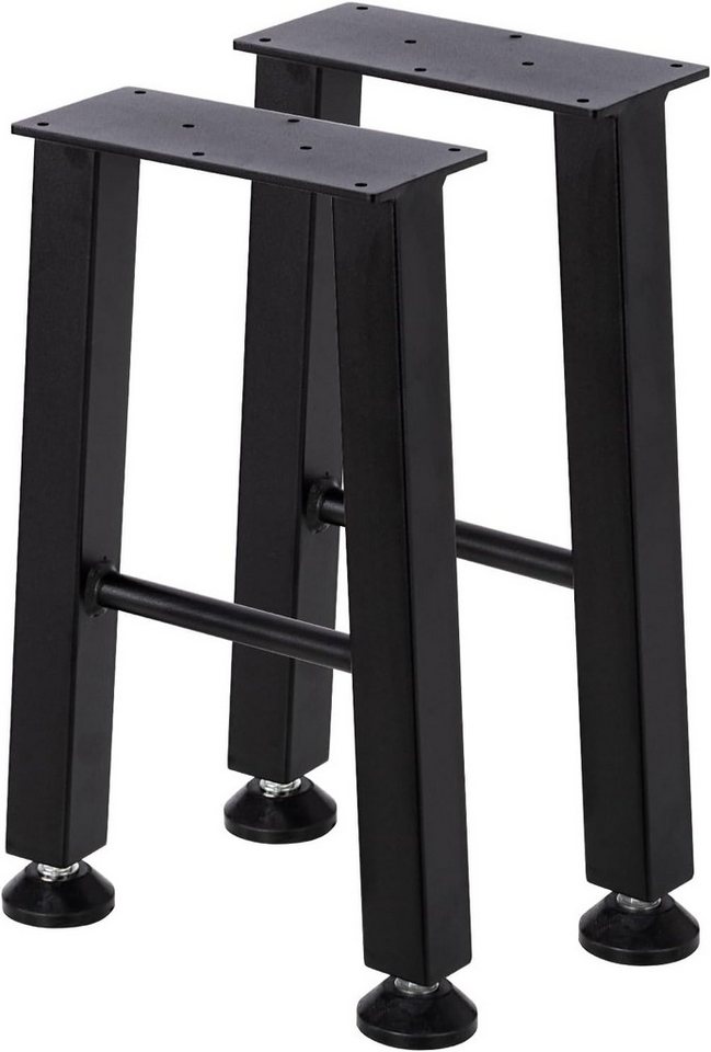 GarveeMore Tischbein 2x Tischgestell A-Design aus pulverbeschichtetem Stahl, Möbelfüße A-Form 40x28 cm Metall Tischkufen von GarveeMore